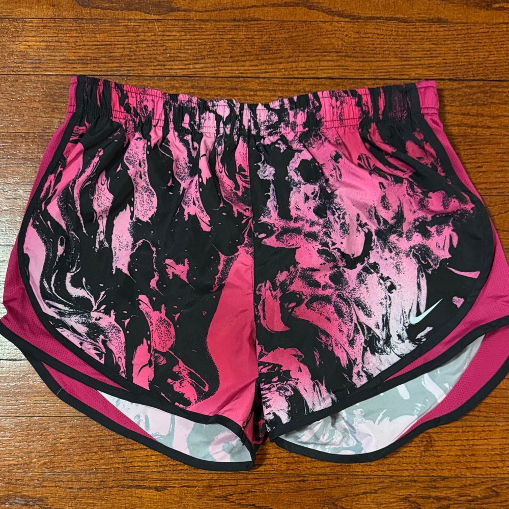Pink and Black Women's Athletic Shorts